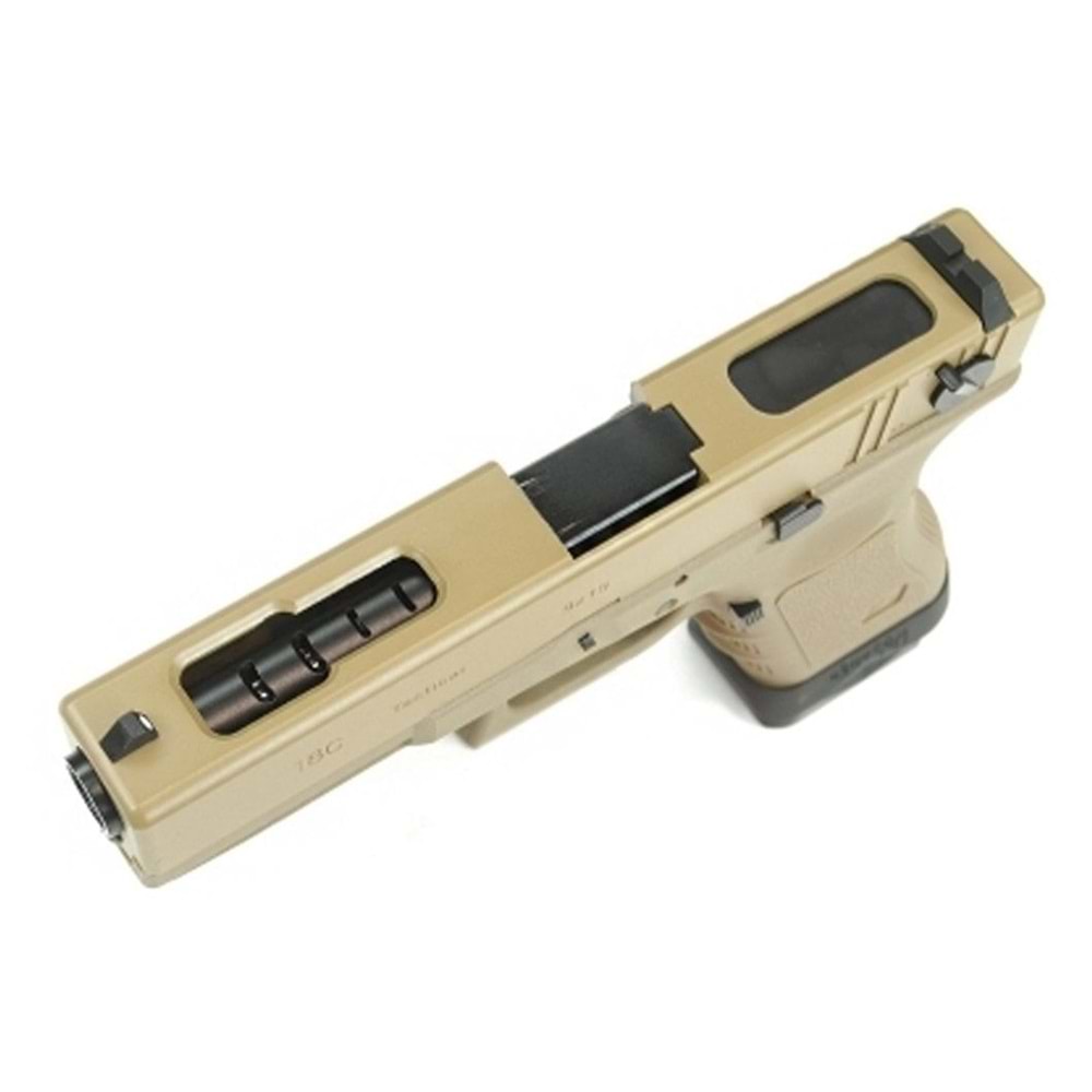 WE G18C GLOCK18C TAN/TAN GBB AIRSOFT TABANCA