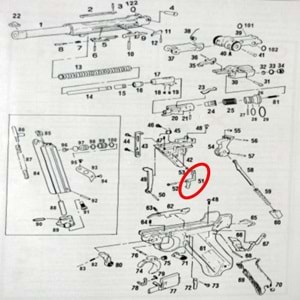 WE P08 P-08 Airsoft GBB - Hammer Release Lever Parça No #51
