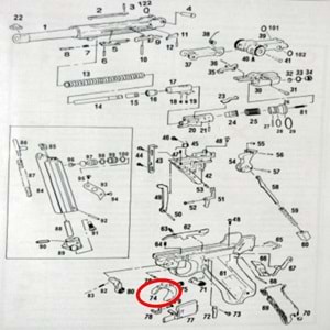 WE P08 P-08 Airsoft GBB Tetik Siyah Parça No #74