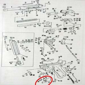 WE P08 P-08 Airsoft GBB Söküm Kapağı Set Parça No #77-78-79