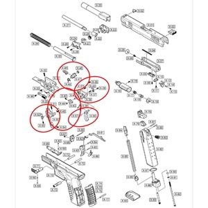 We Springfield XDM Hammer Set Parça No #37-53-55-57