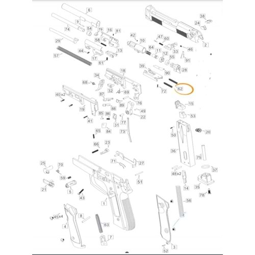 WE WE904 GBB NOZZLE SPRING / NOZÜL YAYI PARÇA #62
