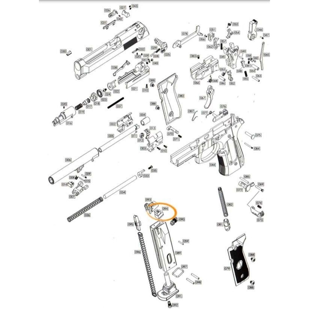 WE904 GBB MAGAZINE GASKET #94 ŞARJÖR GAZ ÇIKIŞ CONTASI
