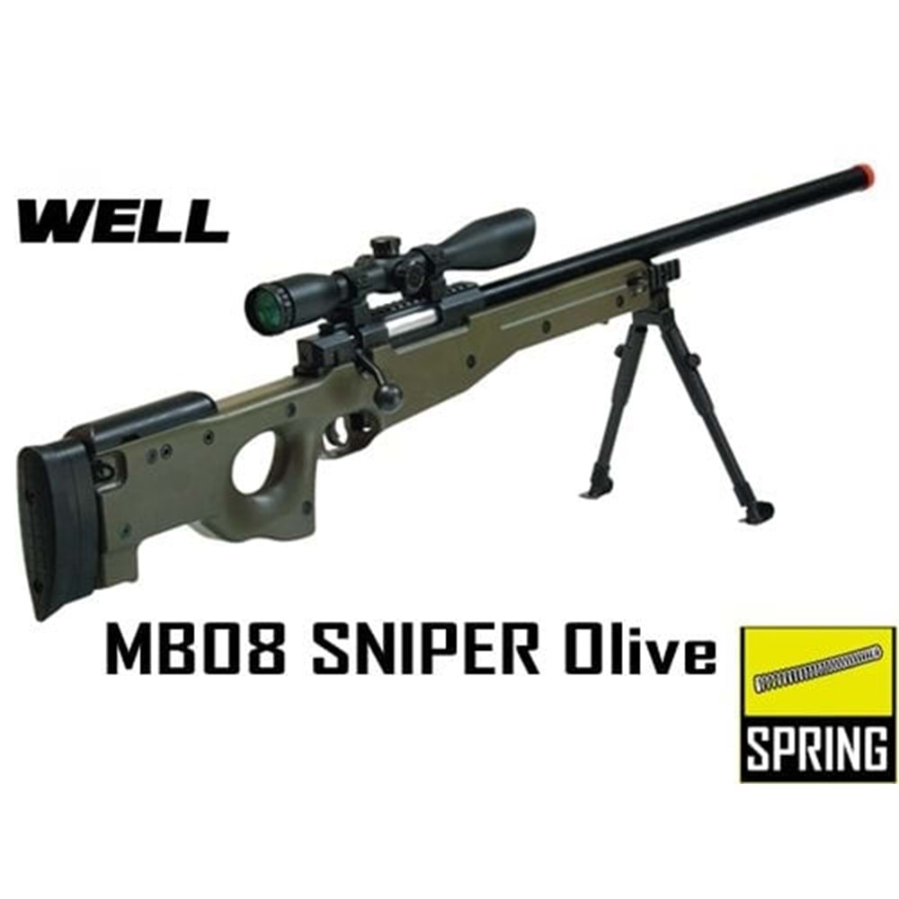 Well MB08 L96 Airsoft Sniper Green Yeşil