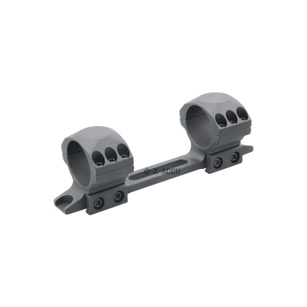 X-ACCU 30mm Medium Profil TEK PARCA SIYAH 11mm DOVETAIL Ray için Dürbün Ayağı XASR-3100