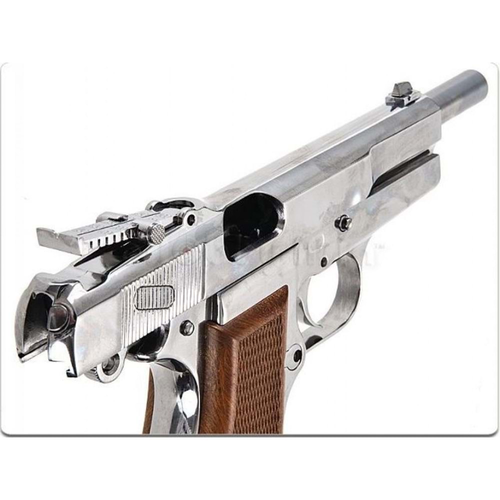 WE BROWNING HI POWER SILVER AIRSOFT TABANCA