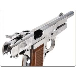 WE BROWNING HI POWER SILVER AIRSOFT TABANCA