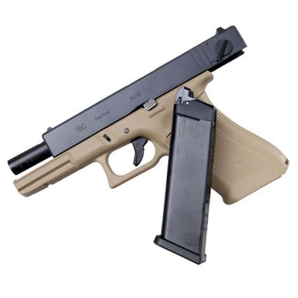 WE GLOCK G18C Gen4 TAN RENGİ AIRSOFT TABANCA