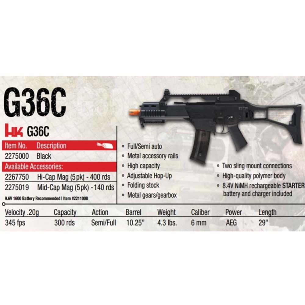 CYMA HK G36 TIPI AIRSOFT TUFEK CM003