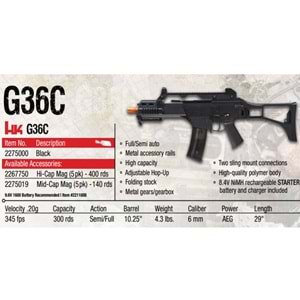 CYMA HK G36 TIPI AIRSOFT TUFEK CM003