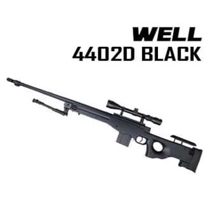 WELL L96 AWS Sniper Tüfeği Bipod ve Dürbün SIYAH 4402D