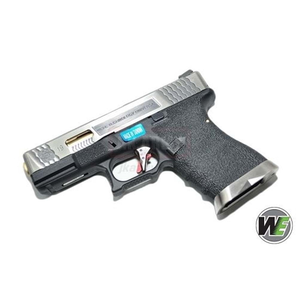 WE GLOCK G19 T3 FORCE GBB BLACK (Silver Slide + Gold Barrel)